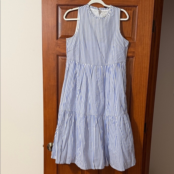 J. Crew Factory Dresses & Skirts - J. Crew Factory Blue and White Striped Midi Dress